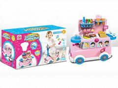 Funny Bus Dessert Toy Set with Light and Music for Kids