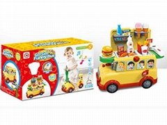 Funny Bus Fast Food Set with Light and Music for Kids