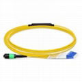 MPO Female to 4 LC UPC Duplex 8 Fibers OS2 9/125 Single Mode Breakout Cable 1