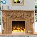 Wholesale Stone Carved Marble Decorative Fireplace Mantel Surround Frame Kamin 2
