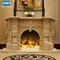 Wholesale Stone Carved Marble Decorative Fireplace Mantel Surround Frame Kamin