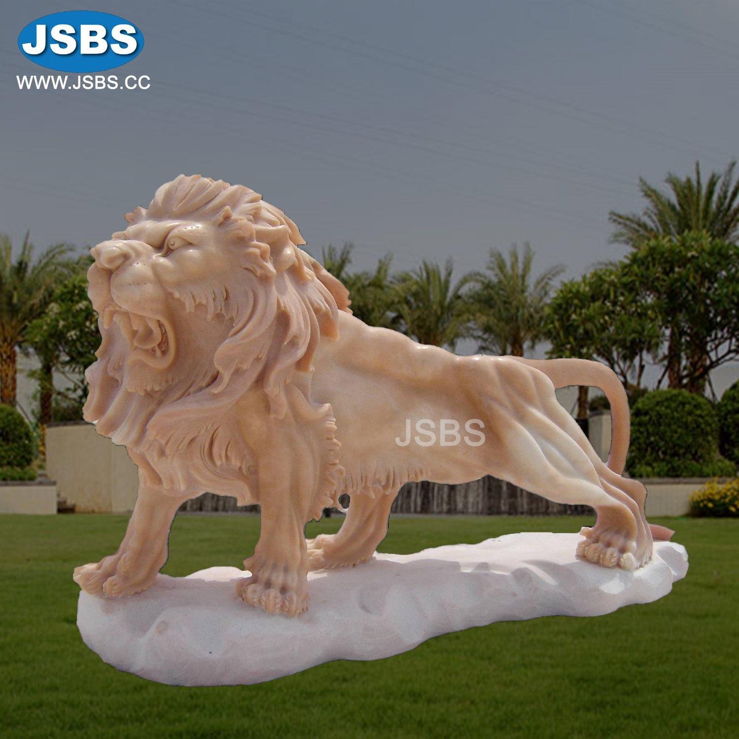 Outdoor Decorative White Running Life Size Lion Statues For Sale 4