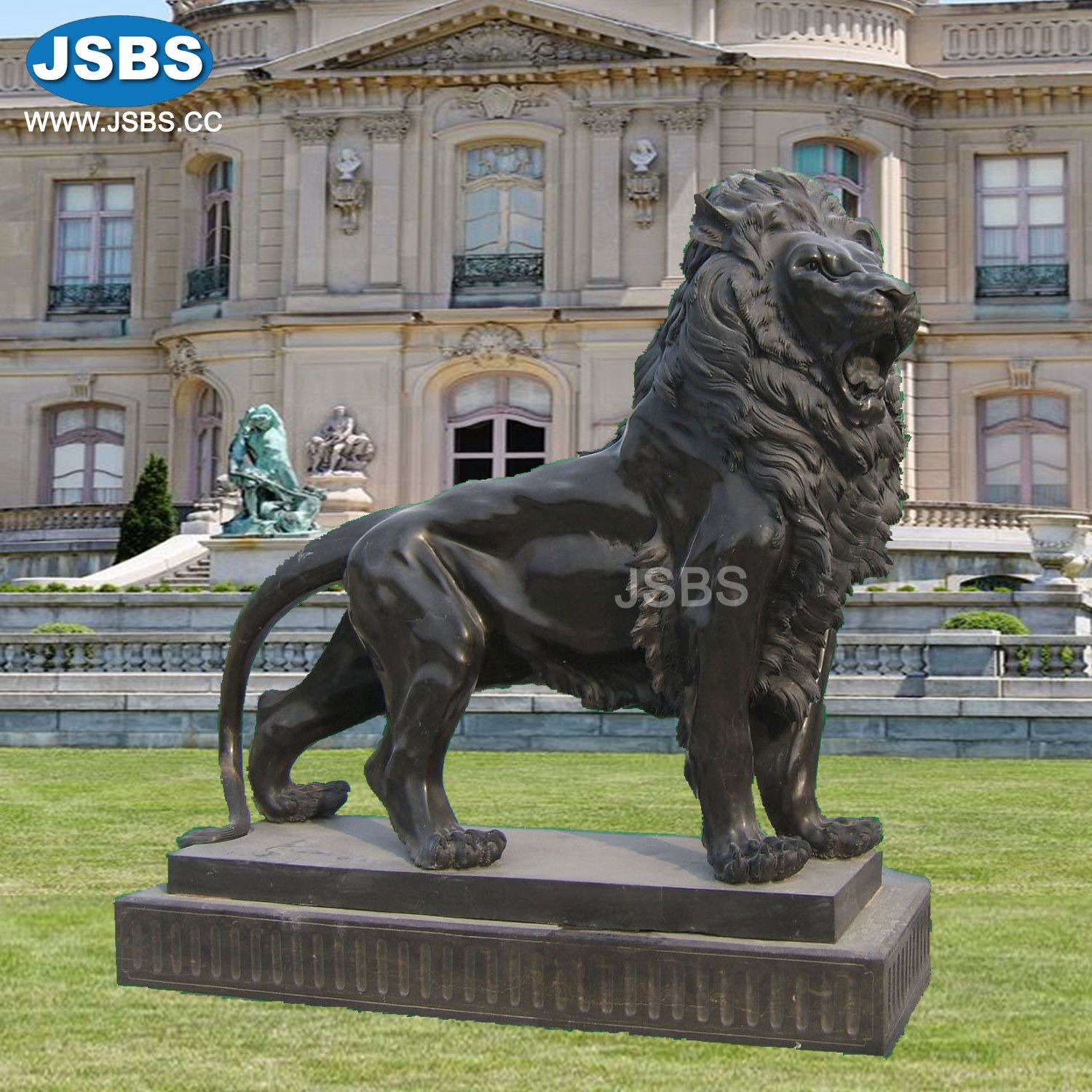 Outdoor Decorative White Running Life Size Lion Statues For Sale 5