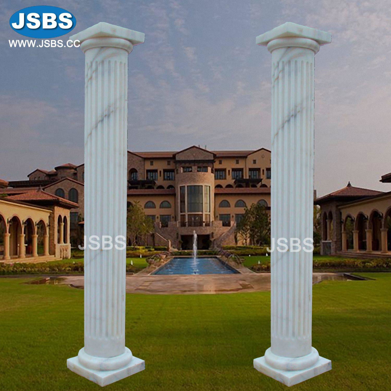 Stone Carved Luxury Outdoor or Indoor Marble Roman Column for sale 3