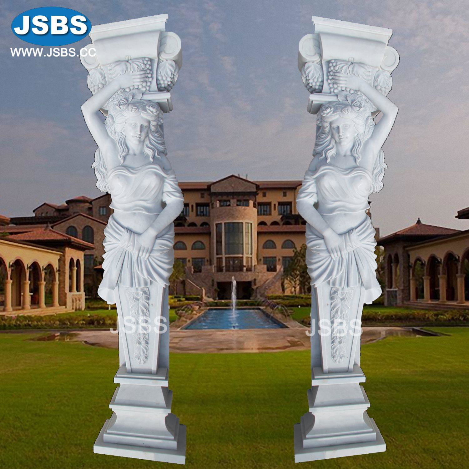 Stone Carved Luxury Outdoor or Indoor Marble Roman Column for sale 4