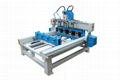 Non-Independent Four spindle CNC router GR-1318 1