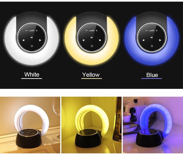 Home LED Soft Night Light  Music Lamp with  Wireless Bluetooth Speaker 