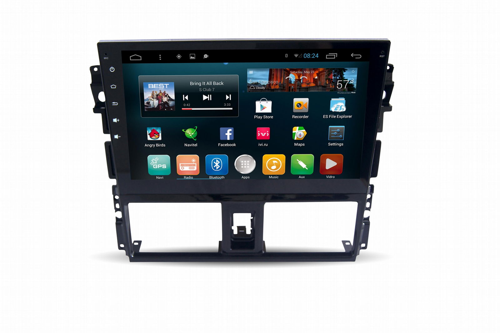 Octa core android car gps for toyota Vios 2014 2015 2016