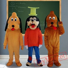 Goofy Dog Cartoon Mascot Costumes for Adult