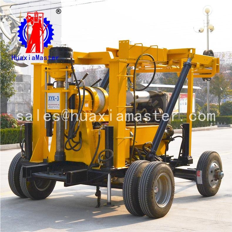 XYX-3 Wheeled hydraulic water well drilling rig 
