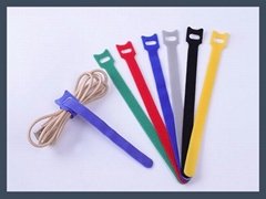 T type self-adhesion left hand thread velcro cable tie, colours