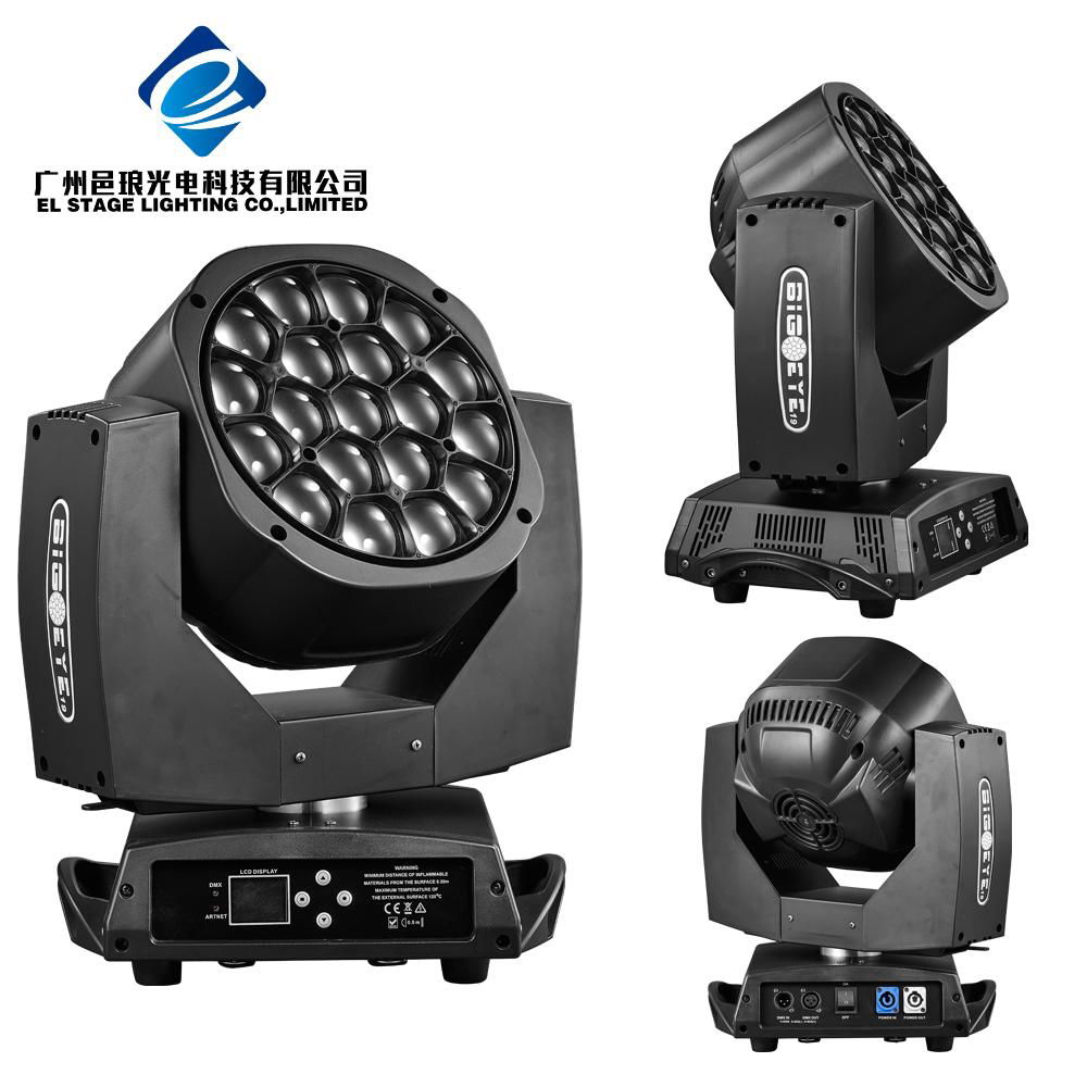 19*15w big bee eye led moving head light high power led stage  4