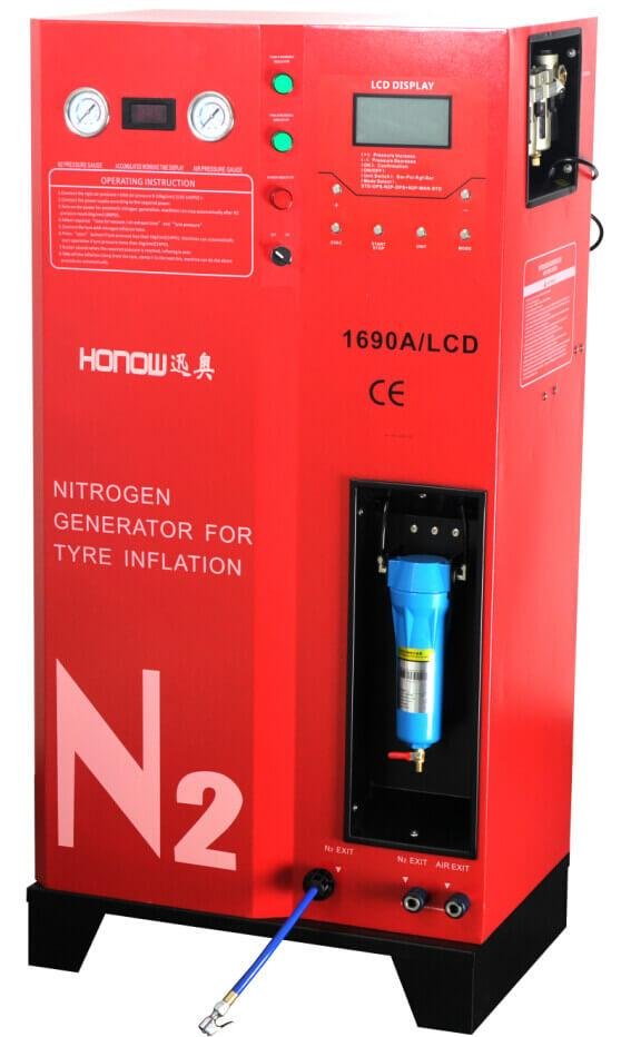Nitrogen generator for tire inflation 