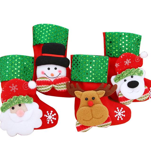 Hot Sales Indoor Decor Gift Flannel Christmas Stocking 2