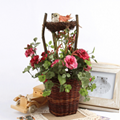 Pastoral European INS Bird Nest Artificial Rose Flower Wedding Home Decor 3