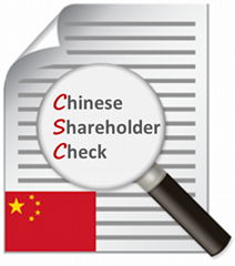 Background check of a Chinese company shareholders