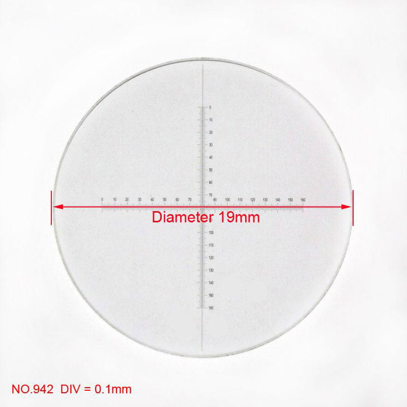 Diameter 19mm Optical Microscope Eyepiece Micrometer Ocular Calibration Slide fo 5