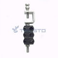 Optic fiber clamp for fiber cable power