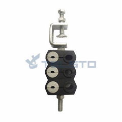 Optic fiber clamp for optic cable and power cable   double type     6 holes