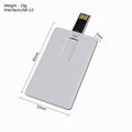 USB 2.0 Flash Drive Plastic White Credit Bank Card Shaped 2