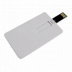 USB 2.0 Flash Drive Plastic White Credit Bank Card Shaped