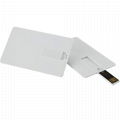 USB 2.0 Flash Drive Plastic White Credit Bank Card Shaped 5