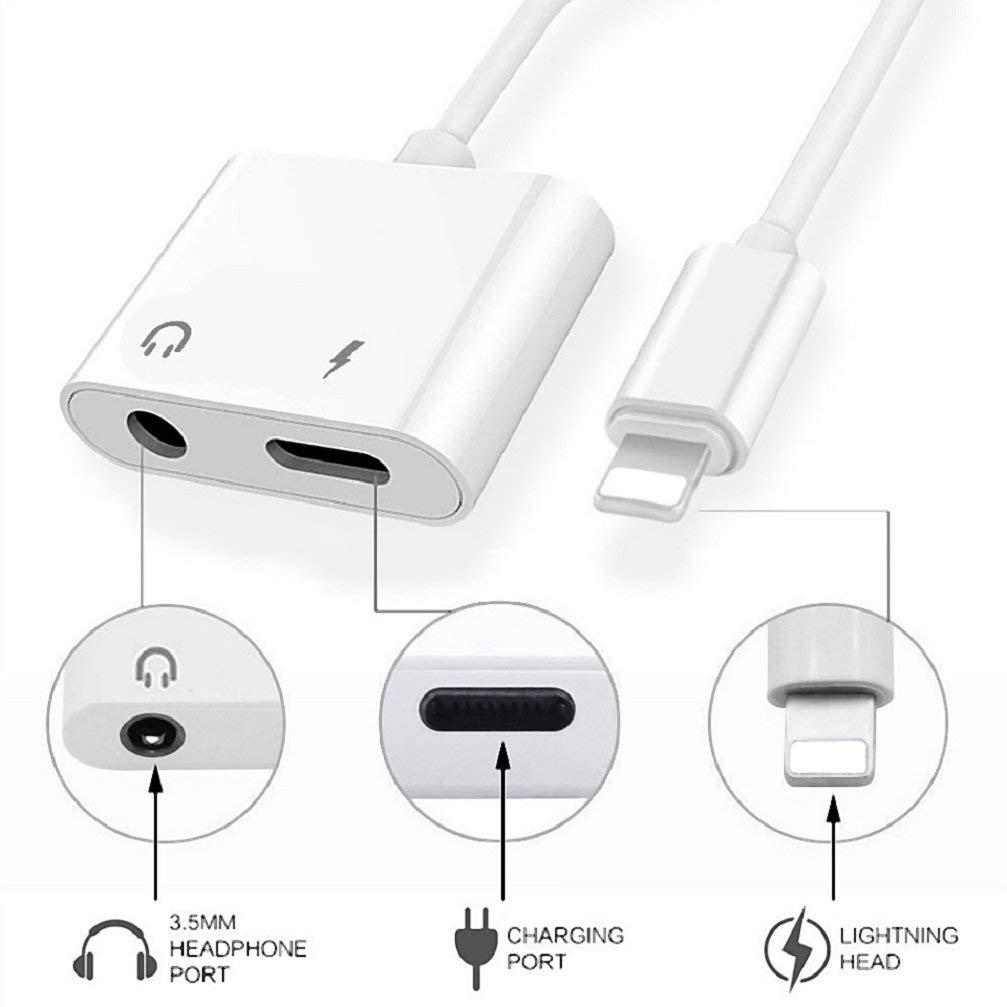 Lightning Headphone Adaptor Charger for iPhone 7 7 Plus 8 8 Plus X iPad 2