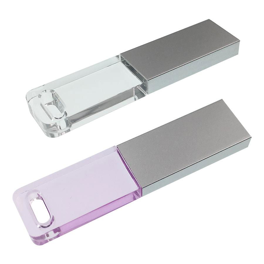 Crystal Transparent Rectangle USB Flash Drive Wedding Gift PenDrive 2