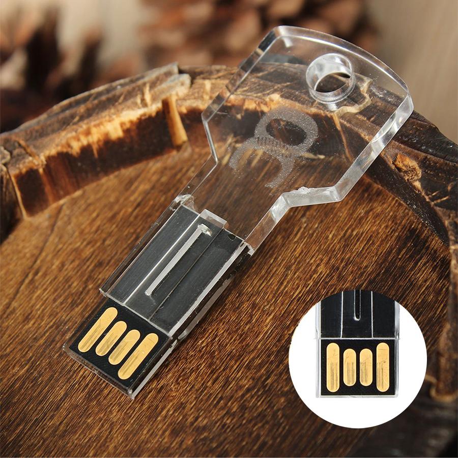 USB Flash Drive Crystal Key Design USB Flash Drive Memory Stick 5