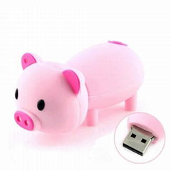 Pink Piggy Shape USB 2.0 Flash Drive Cute Memory Stick