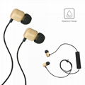  Wooden Bluetooth Earbuds with Mic and Volume Control 3