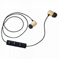 Wooden Bluetooth Earbuds with Mic and