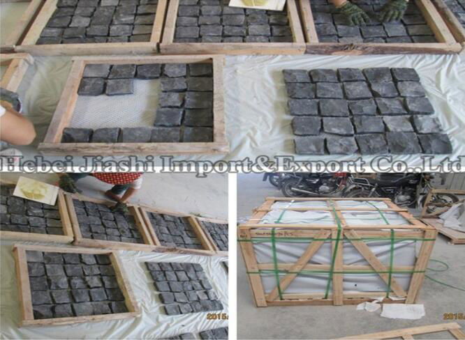 Own Factory Granite Paving Stone Light Grey Cube Stone 4