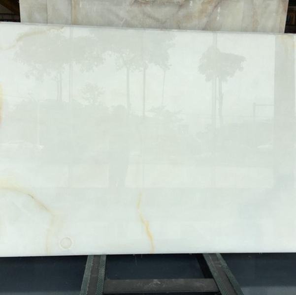 Translucent Snow White Onyx Marble Slabs Countertops Table Top Tiles 5