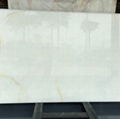 Translucent Snow White Onyx Marble Slabs Countertops Table Top Tiles 5