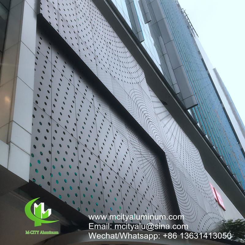 Perforating round holes metal cladding aluminium facades 2