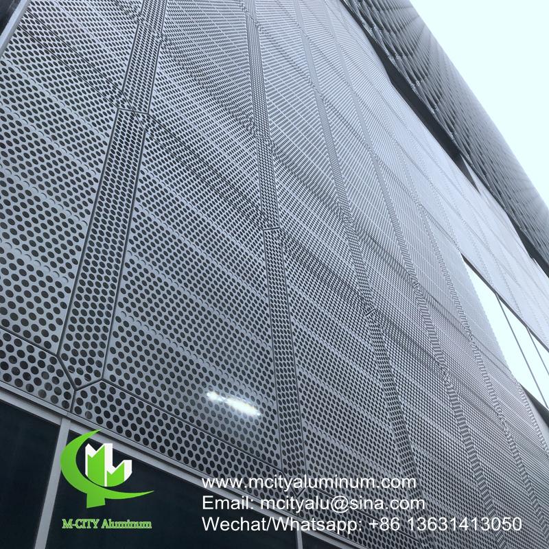 Perforating round holes metal cladding aluminium facades 4