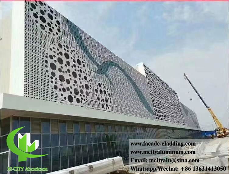 China factory Metal Perforating aluminum facade exterior metal screen PVDF 4
