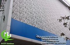 Metal facade Perforated aluminum cladding exterior powder coated 3mm 