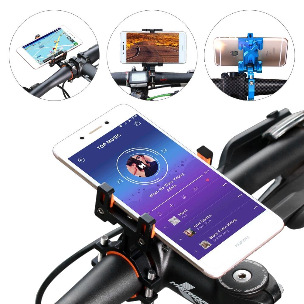 SpoLite Chrome Bike Phone Mount for Motorcycle-Bike-Bicycle Handlebars 3