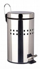 3L Stainless Steel Pedal Waste Bin Trash Can