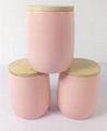 Pear Shape Kitchen Metal Canister with Bamboo Lid 1