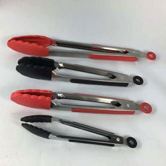 Kitchen Utensils Silicone Food Tongs Stainless Steel Tongs