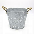 Galvanized iron flower pot for gardening 1