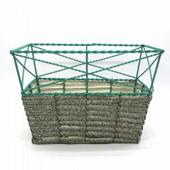 Garden rattan basket for decorative