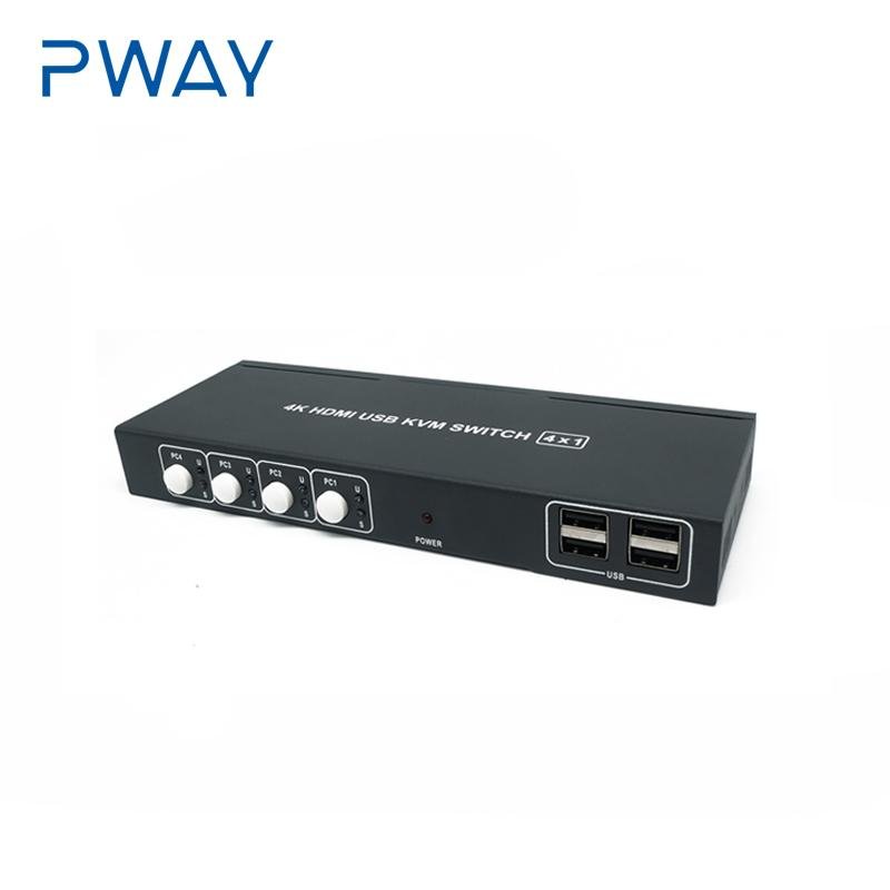 HDMI KVM Switch 4 ports HDMI USB KVM Switch support 1080P 4 input 1 output