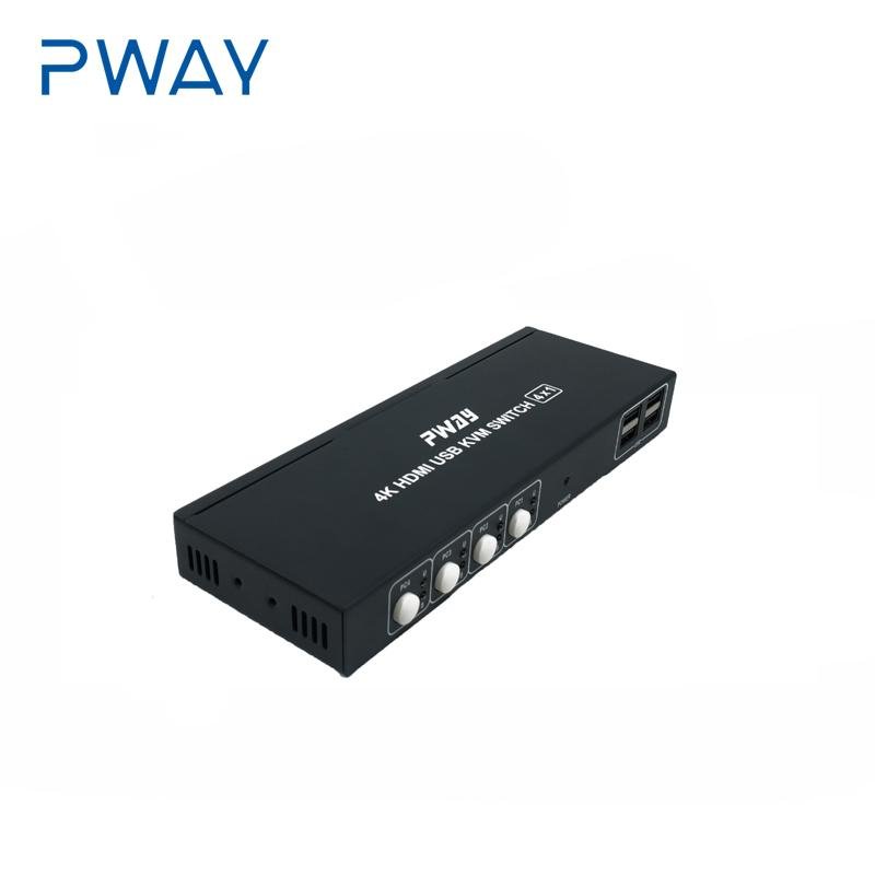 HDMI KVM Switch 4 ports HDMI USB KVM Switch support 1080P 4 input 1 output 4