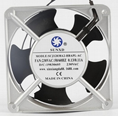  Silver Metal Frame 12038 AC Axial Cooling  Fan With Ball 380V