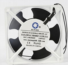 220v  White Frame AC Axial  cooling Fan 12038 