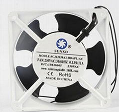 220v  White Frame AC Axial  cooling Fan 12038